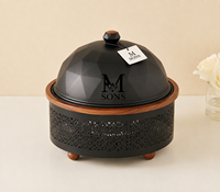 Panci Casserole Bulat Stainless Steel Terlaris Dengan Gagang Kayu, Wadah Penghangat Makanan Terisolasi, Chafing Dish dengan Panci Kayu