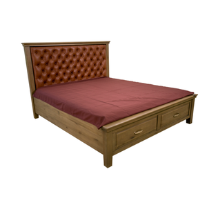 Oak Bedroom Set Vietnam Solid Wood <b>Bed</b> Eco-Friendly Multi-Functional Storage <b>Space</b> <b>Saving</b> Home ADELA Brand Modern Adjustable - Product Image 4