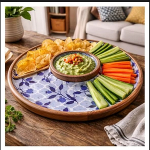 Bandeja de madera, bandeja para servir, bandeja para comida, bandeja de cocina, bandeja de comedor, bandeja de mesa, bandeja de desayuno, bandeja de té, bandeja de café, bandeja decorativa - Product Image 1