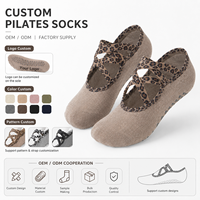 Chaussettes de Pilates personnalisées à bout ouvert, antidérapantes pour le yoga, respirantes, en tricot doux, emballage personnalisé pour studio de Pilates, exercice, marque privée
