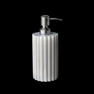 Elegant White Marble Luxury Bathroom <b>Set</b> Eco-Friendly Durable Waterproof Accessories Organizer <b>Soap</b> Dispenser Toothbrush Holder - Product Image 4