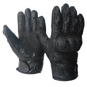 Guantes de Motocicleta Unisex 2025 Profesionales de Alta Calidad, de Cuero Negro, Transpirables, Resistentes al Viento e Impermeables, de Manga Corta y Protectoras - Product Image 1