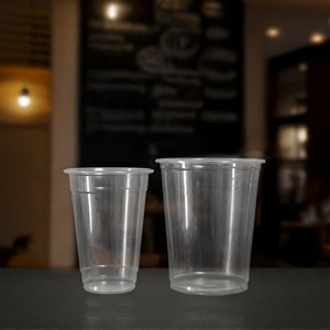 Gobelets jetables QUANG QUAN 12/16/22oz en PP/PET à paroi simple, diamètre 95 mm, transparents avec couvercle pour boissons froides - Product Image 4