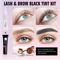 Kit de Tinte Coreano de Larga Duración para Cejas y Pestañas, Venta al por Mayor, Set de Tinte de Henna para Cejas y Pestañas de 15ml, Kit Profesional de Tinte para Cejas