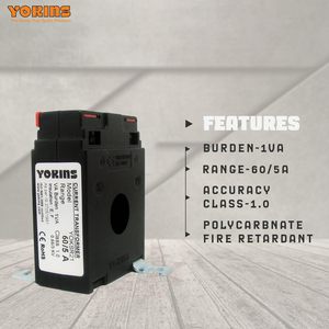 Transformador de Corriente YOKINS SR21 60/5A, CT de 60A con Encapsulación de Policarbonato y Diseño Rectangular Compacto - Product Image 4