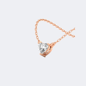 Collier solitaire en or avec diamant de laboratoire en forme de cœur 0,50 carat, couleur DEF, pureté VVS VS, taille brillant, serti à griffes, pendentif bijou - Product Image 5