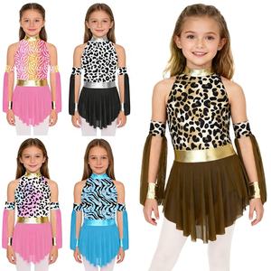 Costumes de danse jazz pour filles de 6 à 16 ans, costume de grotte préhistorique, robe métallique et manches longues, vêtements de danse pour événements thématiques, fabricant. - Product Image 1