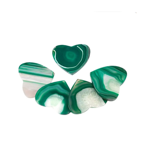 Posavasos de ónix verde de alta calidad en forma de corazón, de piedra de cristal, para bebidas, con soporte para café, para el hogar. - Product Image 2