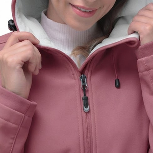 Chaquetas de manga larga con cremallera frontal para mujer, fabricación directa de fábrica, chaquetas softshell ligeras personalizadas para mujer - Product Image 5