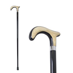 Mango de bastón de cuerno rústico para bastones de madera tradicionales Tradebyd de calidad hecha a mano - Product Image 1