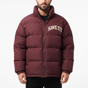 Chaqueta de Invierno Cálida para Hombre, Chaqueta Acolchada Gruesa con Cuello Alto, Resistente al Viento, Informal, para Exteriores, con Cierre Completo, Corte Regular, Color Sólido - Product Image 5