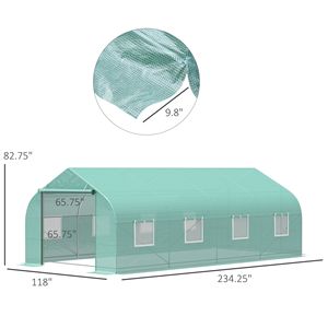 Piccola serra da interno con struttura in vetro temperato, acciaio/plastica/legno per la crescita delle piante, ideale per uso in giardino o interni. - Product Image 4
