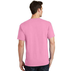 T-shirt en toile de coton streetwear écologique uni pour homme, léger, doux, col rond, décontracté, basique, pour un usage quotidien, vente en gros aux États-Unis - Product Image 4