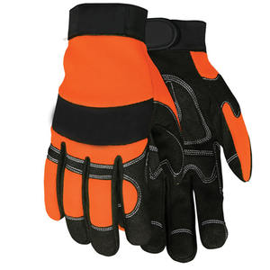 Gants de travail en cuir antidérapants résistants à l'abrasion des écrans, sans latex, avec manchette élastique - Product Image 3