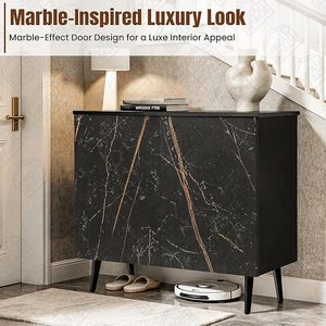 <b>Shoe</b> Cabinet - 3 Tier <b>Shoe</b> Rack with Door |Press Open 2 Door Engineered Wood <b>Shoes</b> Stand for Home - Product Image 6