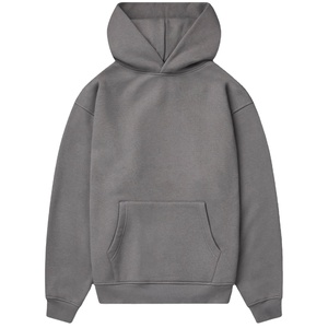 New Arrival Men's Baggy Hoodies Drop Shoulder Custom Logo Printing Embroidery Cotton <b>Fleece</b> Casual Long Sleeve Hoodies - Product Image 1