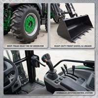 Hochleistungs-Dieselkraftstoff 100 PS Radlader 4x4 Landwirtschaftlicher Radantrieb Multifunktionaler Mini-Traktor mit Getriebeantrieb und Testbericht