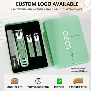 Kit de ciseaux à ongles droits portables en acier inoxydable, ensemble de 5 coupe-ongles avec étui pour la maison, le bureau, les voyages et le nail art - Product Image 2