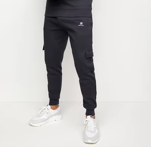 Men's Dark Gray <b>Tracksuit</b> Crew Neck Full Sleeve Solid Color Casual Joggers With Side Pockets Breathable Polyester Autumn Wear - Product Image 3