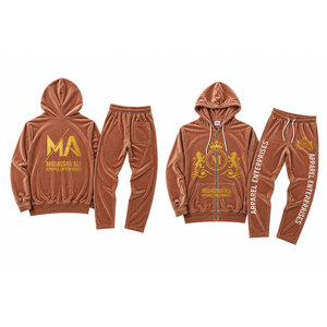 Conjunto Deportivo con Capucha Coral de Mudassar Ali Apparel Enterprises, 100% Poliéster, 350 gsm, Cremallera Completa, Bolsillo Frontal - Product Image 6