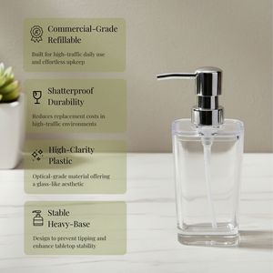 [Holar] Taiwan Made Home Supplies Shatterproof <b>Refillable</b> Classic Clear Household <b>Soap</b> Bottles for Home - Product Image 3