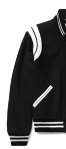 Chaqueta Varsity Clásica Personalizable con Botones a Presión, Cuerpo de Lana, Mangas de PU, Cuello Acanalado, Estilo Deportivo Urbano, Chaqueta Bomber con Bordado - Product Image 4