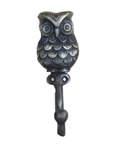 Gancho para Abrigos con Forma de Búho, de Hierro Fundido Antiguo, Rústico, para Llaves - Product Image 1