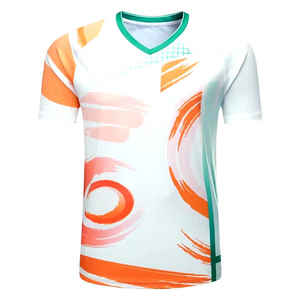 Camiseta de voleibol unisex, uniformes de fútbol y voleibol, manga corta, transpirable, de secado rápido, 100% poliéster, nombre del equipo personalizado - Product Image 2