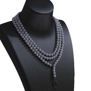 Collier de perles d'eau douce de Zhuji 2025, petites perles de riz, presque parfaitement rondes, 4 mm, avec de minuscules défauts, S925 - Product Image 5