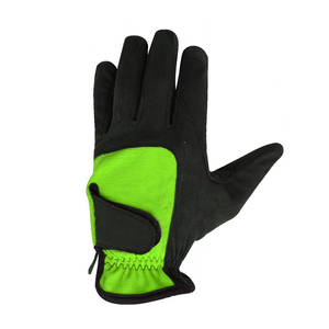 <b>Green</b> Black SpanEquestrian <b>Leather</b> Full Finger <b>Gloves</b> Pull-On Closure Non-Slip Grip Breathable Stretch Unisex Multi Colors Men - Product Image 4