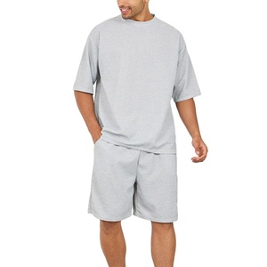 Conjunto Casual Transpirable de Verano para Hombre, Cuello en V, Poliéster/Algodón, Deportivo, Gimnasio, Estampado, Pantalones Cortos - Product Image 6