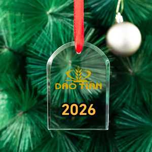 Ornement de Noël en <span class=keywords><strong>verre</strong></span> cristal transparent 2026 – Décoration suspendue en cristal K9 pour le bricolage, la gravure laser et la décoration de sapin de Noël - Product Image 1