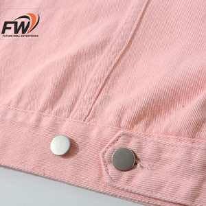 Chaqueta vaquera de manga corta para mujer, de alta calidad, hecha a medida, con bordado decorativo, transpirable, precio competitivo. - Product Image 6