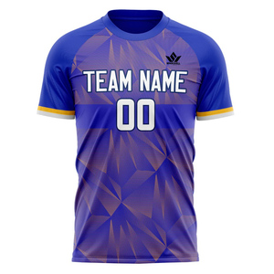 Mens for Blue Soccer Uniform Set Short Sleeve Jersey Shorts <b>Socks</b> Quick Dry Custom Team Kit Player Name Front Digital - Product Image 2