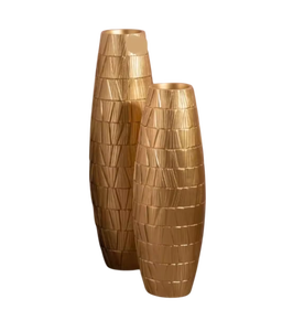 Modern Metal Tabletop <b>Vase</b> With <b>Ribbed</b> Design Handmade Decorative Flower Holder For Home Wedding Party Hotel Decor - Product Image 6