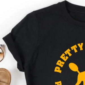 T-shirt à imprimé graphique pour femmes PRETTY POODLES, noir, décontracté, manches courtes, col rond, haut tendance, streetwear, vêtements personnalisés - Product Image 2