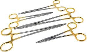 Portaagujas Mayo Hegar de Acero de Alta Calidad con Punta de Carburo de Tungsteno y Anillos Dorados, Instrumento Quirúrgico, Precio Económico, OEM Personalizado - Product Image 4