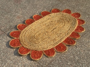 Handmade Braided Jute Oval <b>Rug</b> 100% Natural Eco-Friendly Anti-Slip Handwoven High Pile Oval Area Carpet Custom Size - Product Image 6