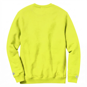Sweat-shirt à capuche pour homme 100% coton jaune fluo, molleton épais, manches longues, uni, vêtement d'automne, coupe classique, service OEM - Product Image 2
