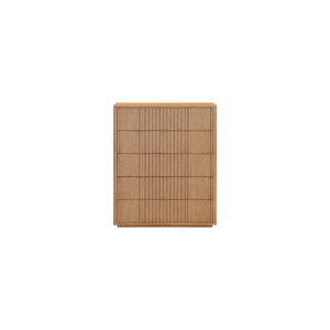 Collection LINEAR RANGE Meubles de chambre et de salon en bois Commode durable Écologique Armoire haute 5 tiroirs - Product Image 1