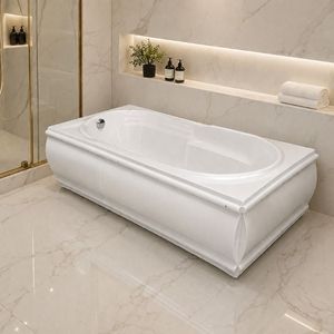 Bañera Rectangular Empotrable de Cerámica SOON de 1500 mm, Estilo Clásico, Blanca, para Baño - Product Image 1