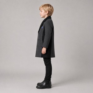Fashionable Kids Woolen Trench Coat Warm Versatile Winter Outerwear All Occasions Breathable High Quality Kids Woolen Coat - Product Image 2