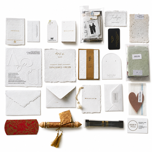 Luxury Deckle Edge <b>Paper</b> with Foil Printing for Wedding InvitationsCertificates Stationery andPremium Events - Product Image 1