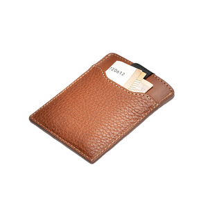 กระเป๋าสตางค์หนังแท้ RFID ป้องกันการโจรกรรมข้อมูล ดีไซน์บางเฉียบ มินิมอล พิมพ์ลายด้วยเลเซอร์ ช่องใส่บัตรหลายช่อง รับทำโลโก้ ของขวัญทางธุรกิจ - Product Image 1