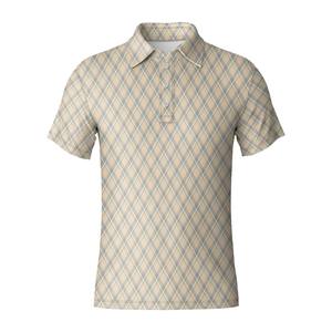 Polo de Golf de Secado Rápido para Hombre, Talla Grande, Manga Corta, Poliéster y Spandex, Ropa Deportiva con Diseño en Blanco para Sublimación, Venta al Por Mayor - Product Image 5