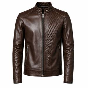 Veste en cuir véritable et toile de qualité supérieure pour homme – Vêtement d'extérieur de luxe, doux, confortable, classique et décontracté pour le quotidien - Product Image 1