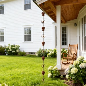 Chaîne de pluie en métal tendance pour la décoration extérieure moderne du jardin - Product Image 6