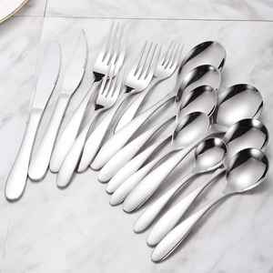 Juego de Cubiertos de Acero Inoxidable, Cubertería Plateada de Lujo, Tenedor, Cuchara, Cuchillo, Juego de Utensilios Modernos para Mesa de Comedor - Product Image 3