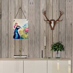 New Multicolor 12x16 Peacock <b>Wall</b> Door Hanging <b>Prints</b> Aluminum Metal Sign for Kitchen Bar <b>Bathroom</b> Home Decor Front Door Plaque - Product Image 3