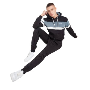 ชุดวอร์มผู้ชายไซส์ใหญ่คุณภาพดีที่สุด ผ้าฝ้าย 100% สำหรับฤดูหนาว ระบายอากาศได้ดี แห้งเร็ว มีฮู้ด ลายเรียบ แบบที่ 2 - Product Image 1